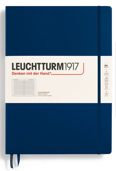 Ref. LEU359867, Carnet leuchtturm master a4+ lignÉ bleu marine, Bleu, marque LEUCHTTURM