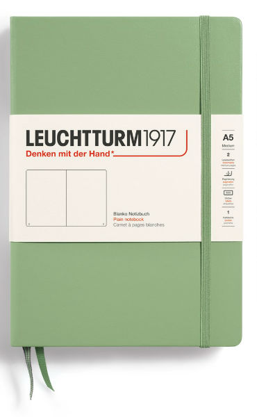 Image de  Carnet Leuchtturm rigide A5 uni sauge 