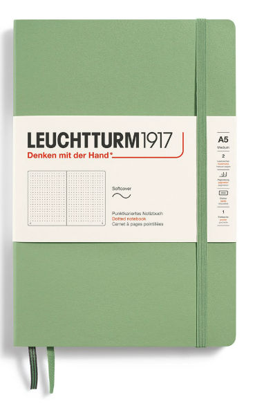Image de  Carnet Leuchtturm souple A5 pointillés sauge 