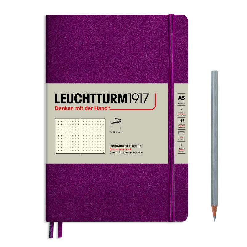 Image de  Carnet Leuchtturm souple A5 pointillés bordeaux 