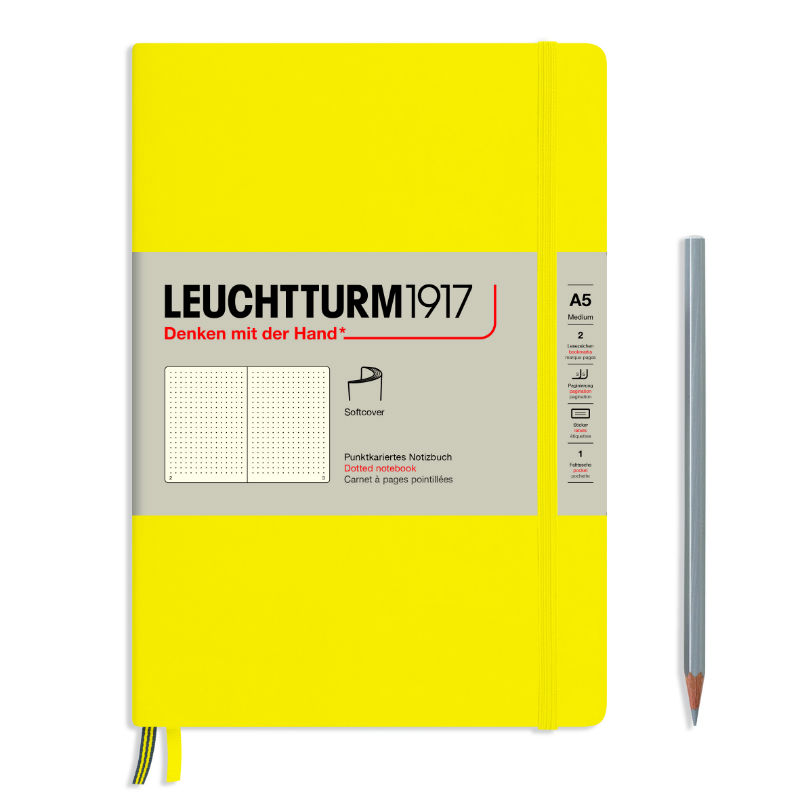 Image de  Carnet Leuchtturm souple A5 pointillés citron 
