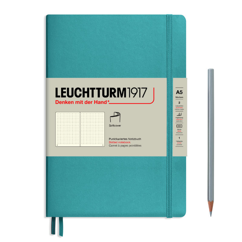 Image de  Carnet Leuchtturm souple A5 pointillés bleu nordique 