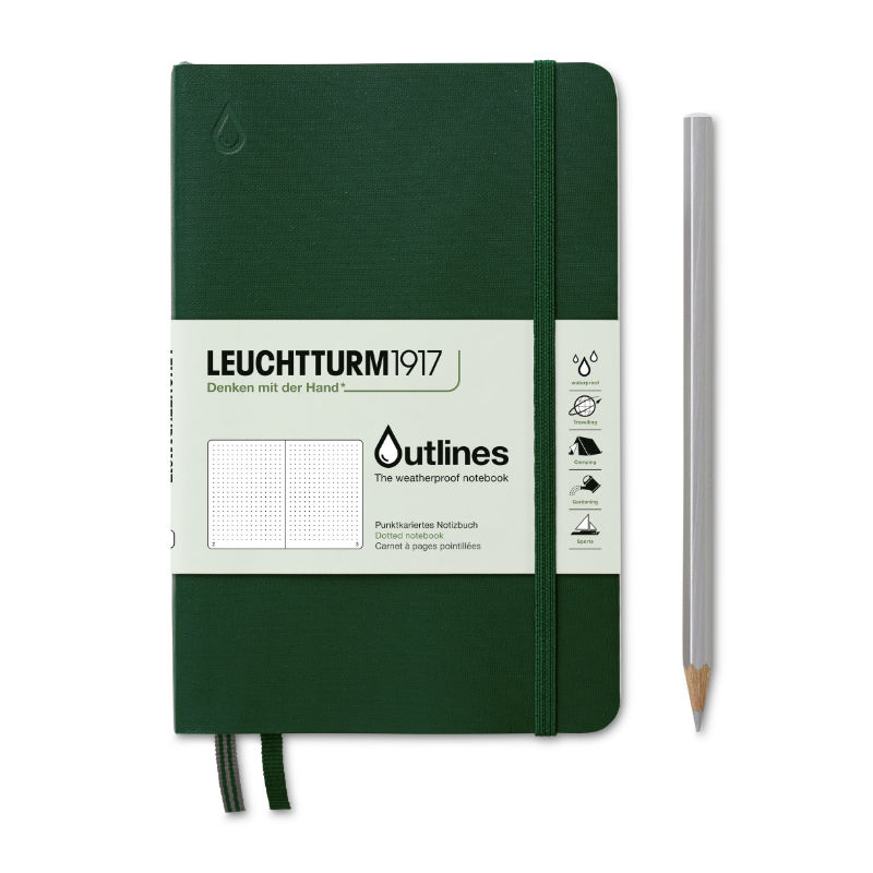 Image de  Carnet Leuchtturm Outlines B6+ pointillés vert 