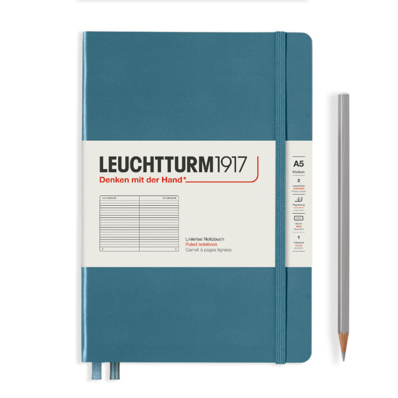 Image de  Carnet Leuchtturm rigide A5 ligné stone 