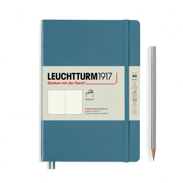 Image de  Carnet Leuchtturm souple A5 pointillés stone 