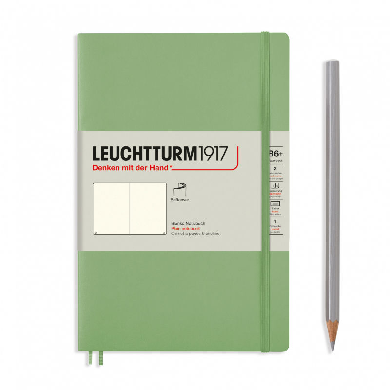 Image de  Carnet Leuchtturm souple B6+ uni sauge 
