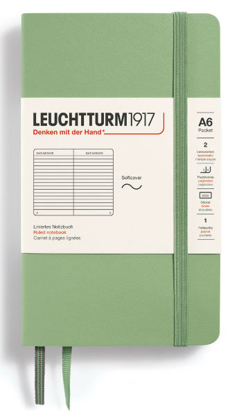 Image de  Carnet Leuchtturm souple A6 ligné sauge 
