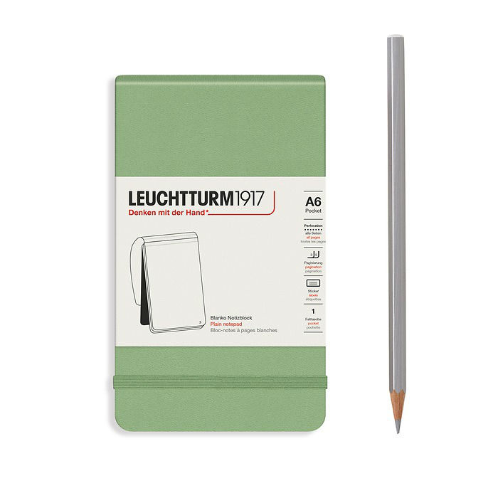 Image de  Carnet Leuchtturm Reporter A6 uni sauge 