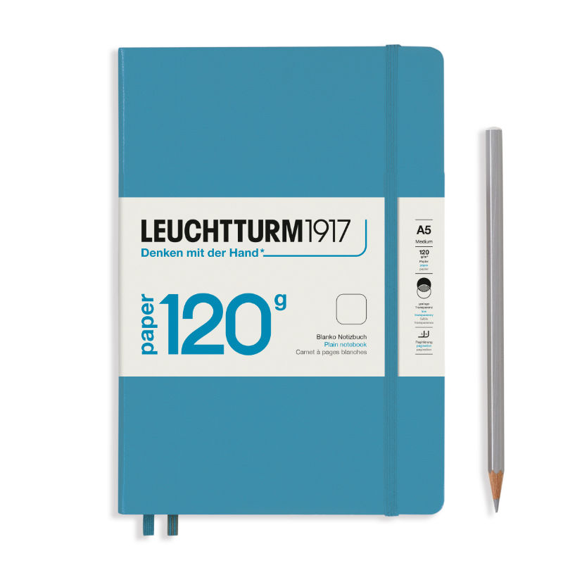 Image de  Carnet Leuchtturm ED 120gr A5 uni bleu nordique 
