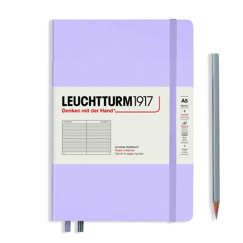 Image de  Carnet Leuchtturm rigide A5 ligné lila 