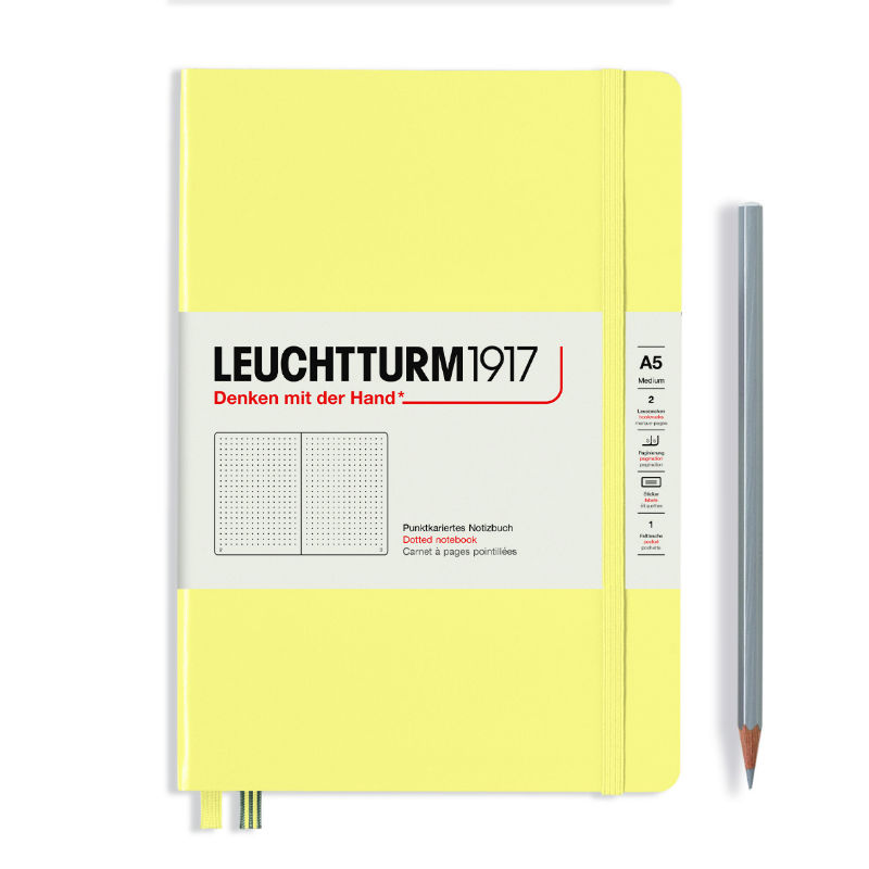 Image de  Carnet Leuchtturm rigide A5 pointillés vanille 