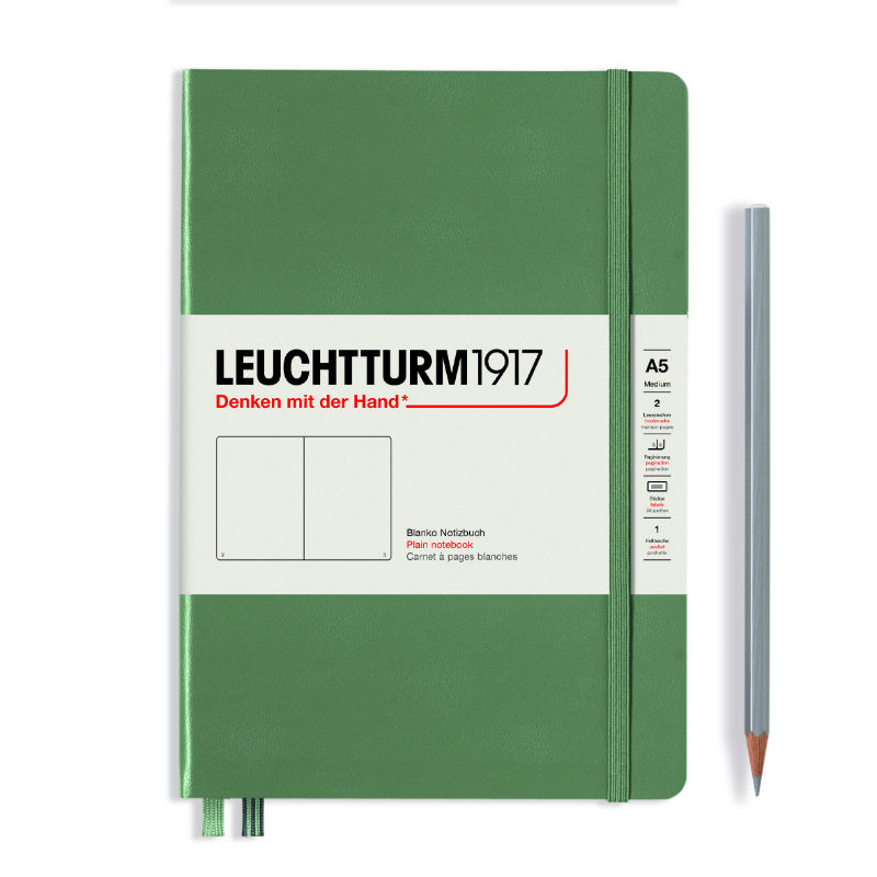 Image de  Carnet Leuchtturm rigide A5 uni olive 