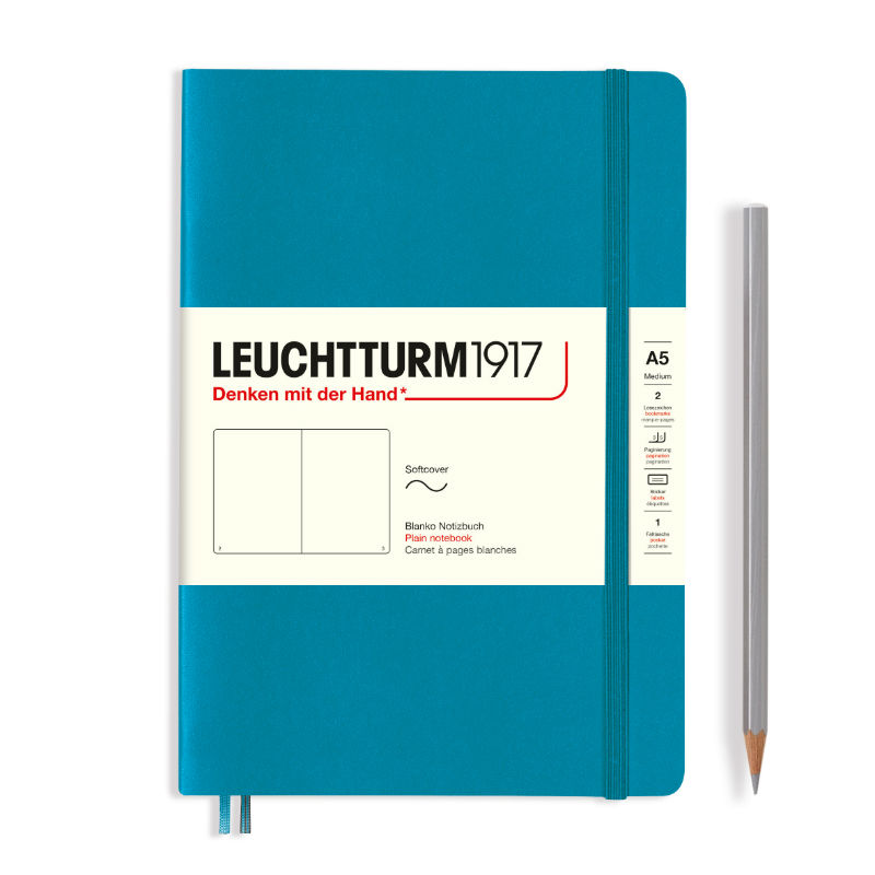 Image de  Carnet Leuchtturm souple A5 uni océan 