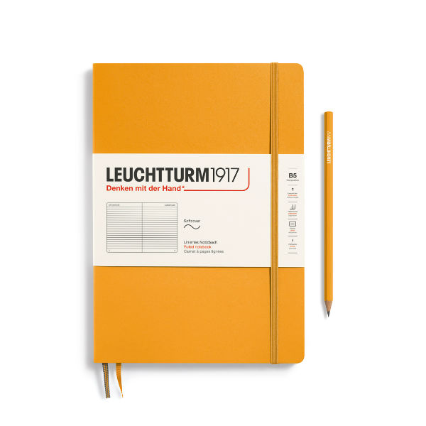 Image de  Carnet Leuchtturm souple B5 ligné rising sun 