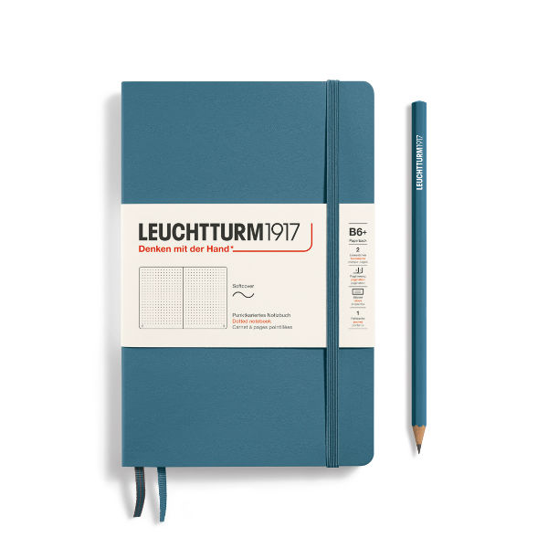 Image de  Carnet Leuchtturm souple B6+ pointillés stone blue 