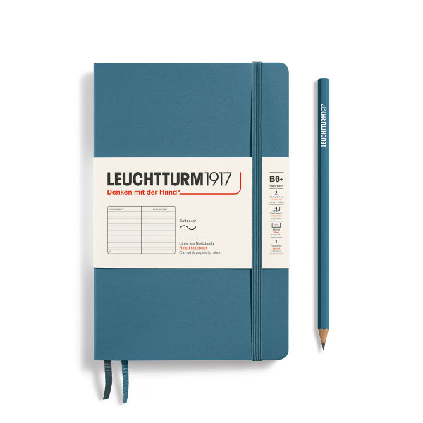 Image de  Carnet Leuchtturm souple B6+ ligné stone blue 
