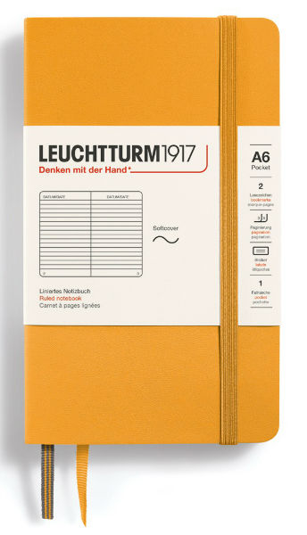 Image de  Carnet Leuchtturm souple A6 ligné rising sun 