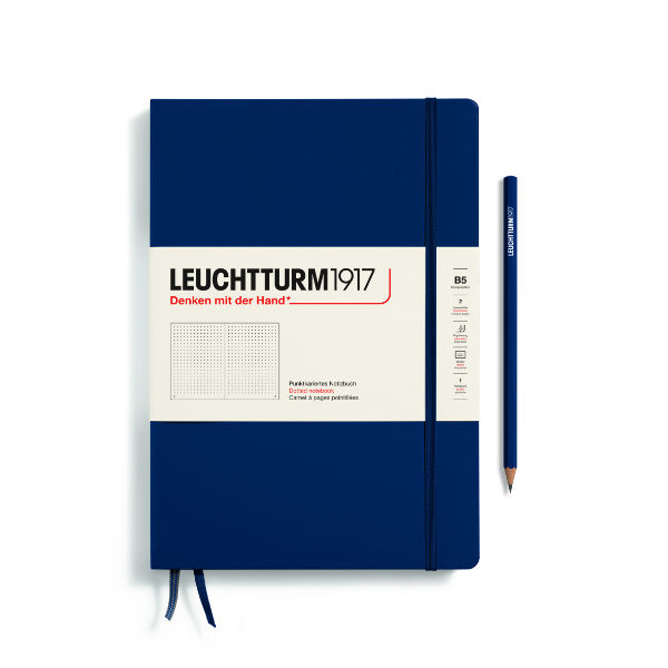 Image de  Carnet Leuchtturm B5 pointillés bleu marine 