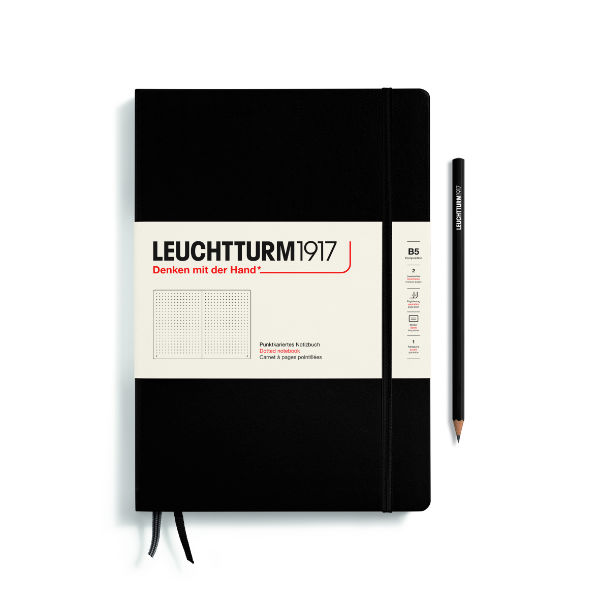 Image de  Carnet Leuchtturm B5 pointillés noir 