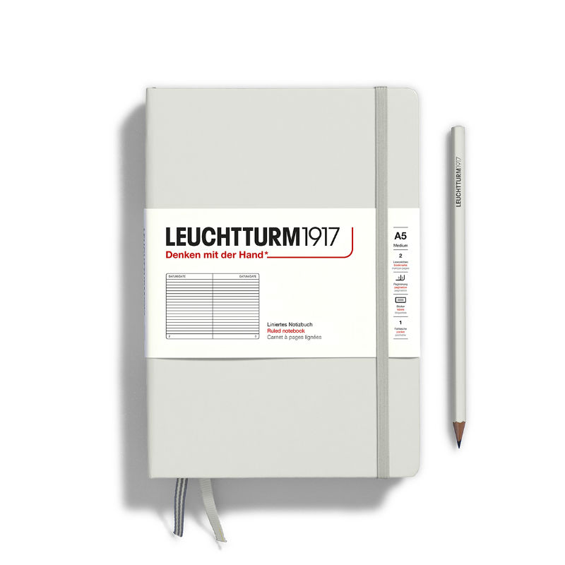 Image de  Carnet Leuchtturm A5 ligné light grey 
