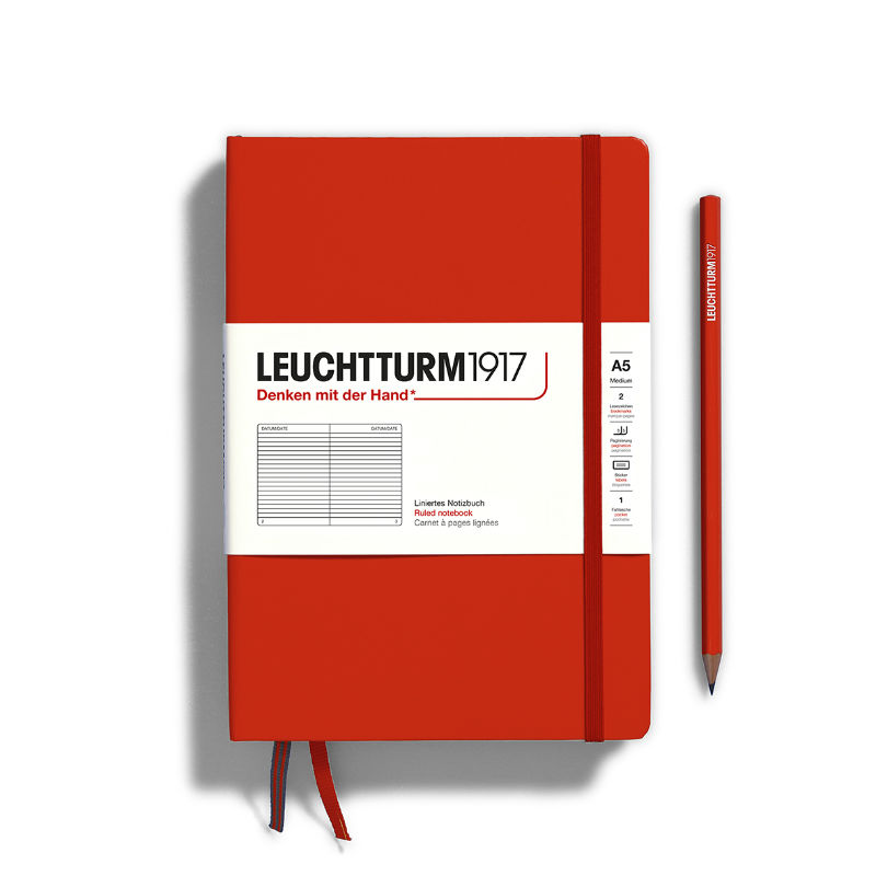 Image de  Carnet Leuchtturm A5 ligné fox red 
