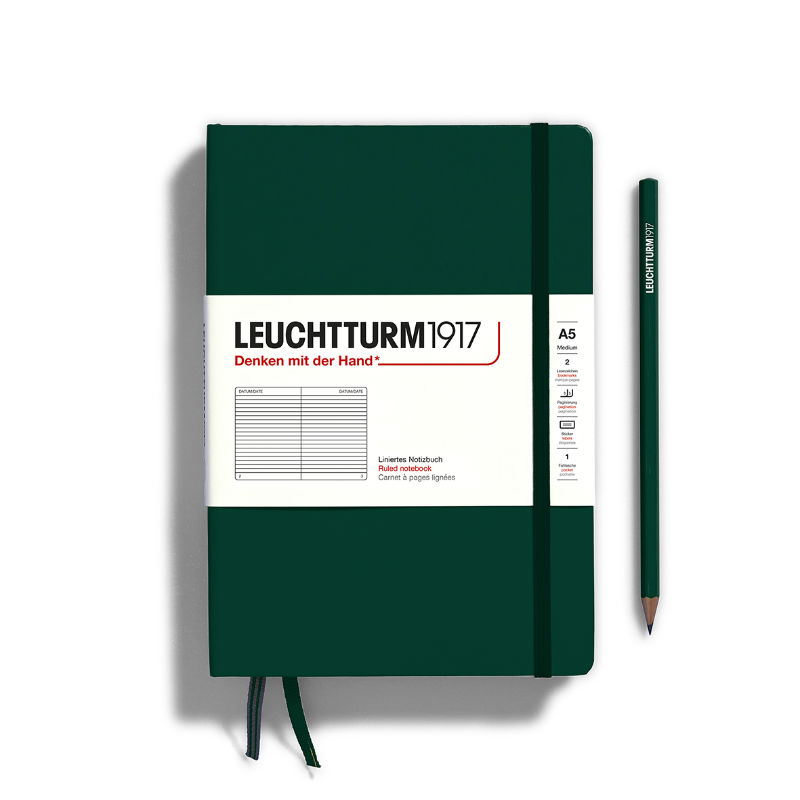 Image de  Carnet Leuchtturm A5 ligné forest green 