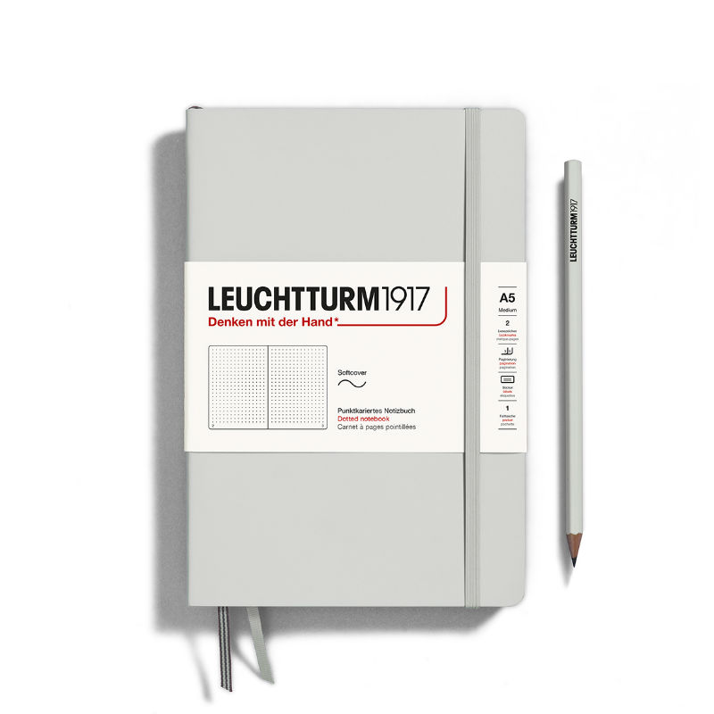 Image de  Carnet Leuchtturm souple A5 pointillés light grey 