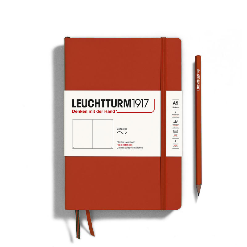 Image de  Carnet Leuchtturm souple A5 uni fox red 