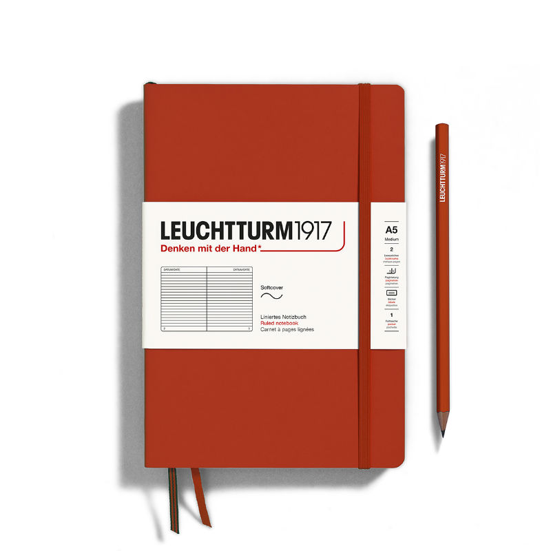 Image de  Carnet Leuchtturm souple A5 ligné fox red 
