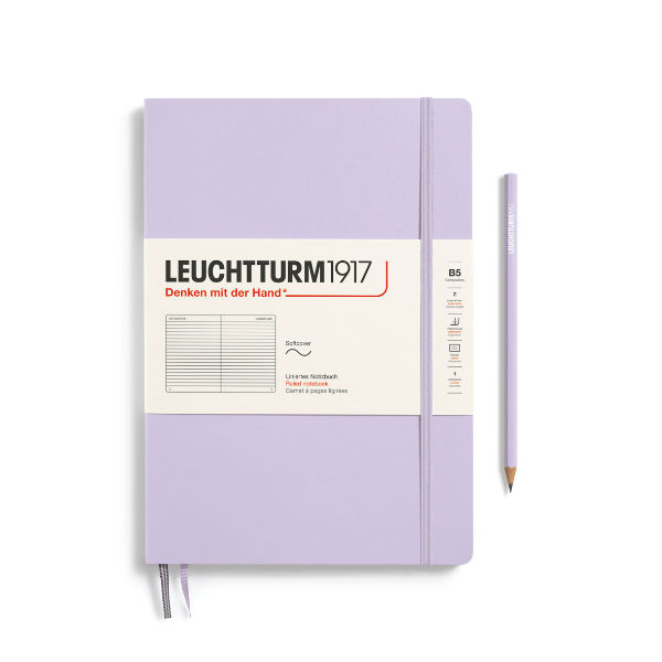 Image de  Carnet Leuchtturm souple B5 ligné lilas 