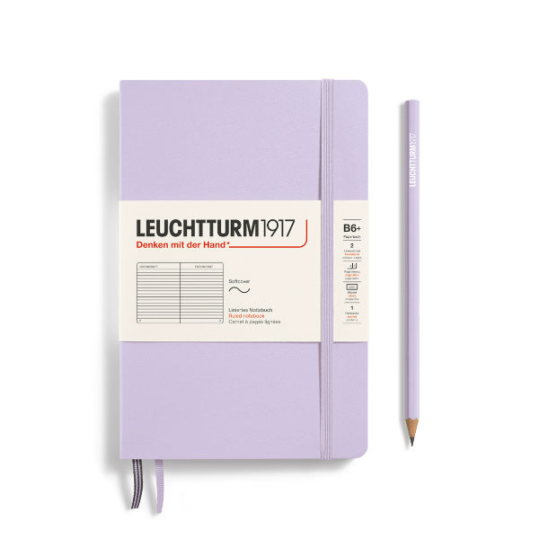 Image de  Carnet Leuchtturm souple B6+ ligné lilas 