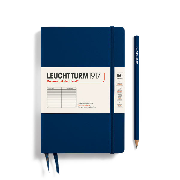 Image de  Carnet Leuchtturm B6+ ligné bleu marine 