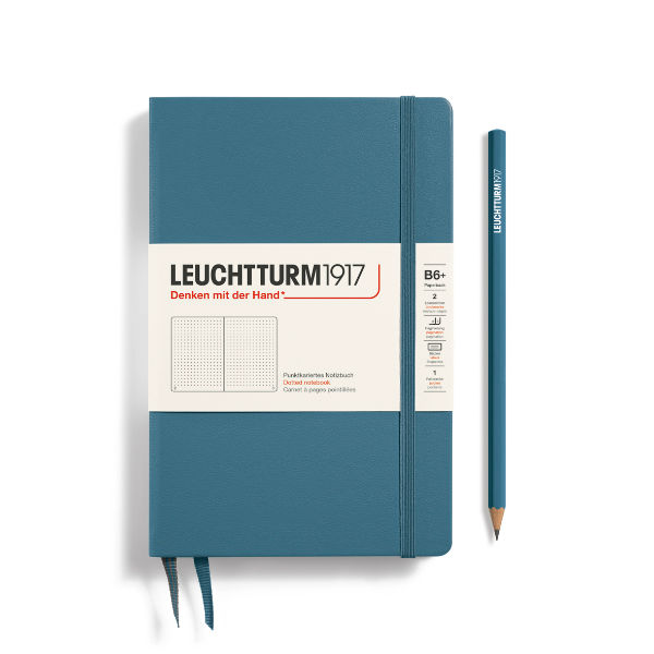 Image de  Carnet Leuchtturm B6+ pointillés stone blue 
