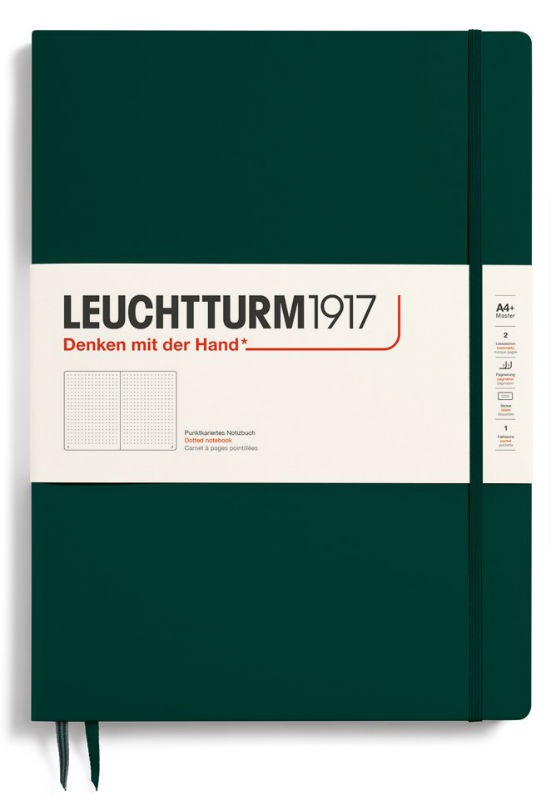 Image de  Carnet Leuchtturm Slim A4 pointillés vert forêt 
