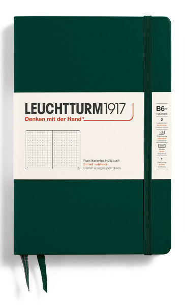 Image de  Carnet Leuchtturm B6+ pointillés vert forêt 