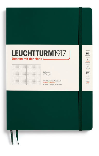 Image de  Carnet Leuchtturm souple B5 pointillé vert forêt 
