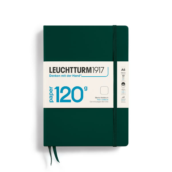 Image de  Carnet Leuchtturm ED 120gr A5 uni vert forêt 