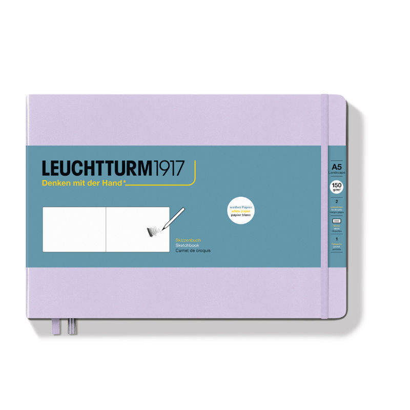 Image de  Carnet croquis Leuchtturm A5 paysage uni lilas 