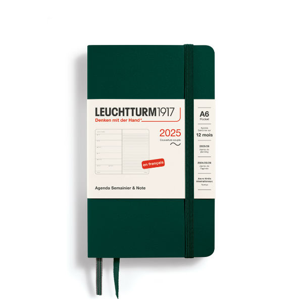 Image de  Agenda & carnet souple A6 forest green 1 s/p 2025 