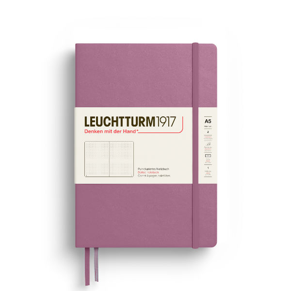 Image de  Carnet Leuchtturm rigide A5 pointillés dusty rose 