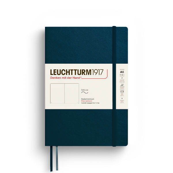 Image de  Carnet Leuchtturm souple A5 uni deep sea 