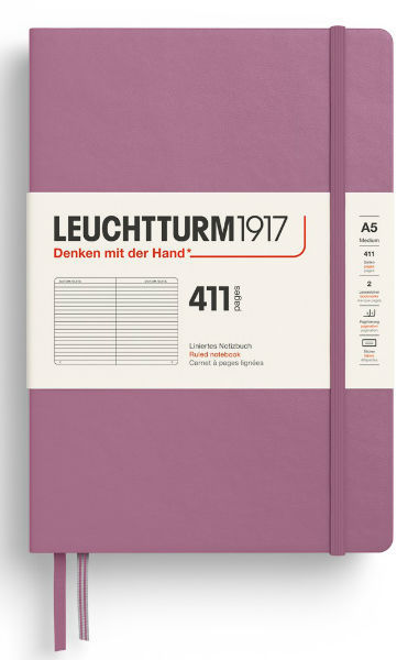Image de  Carnet Leuchtturm 411 A5 ligné dusty rose 
