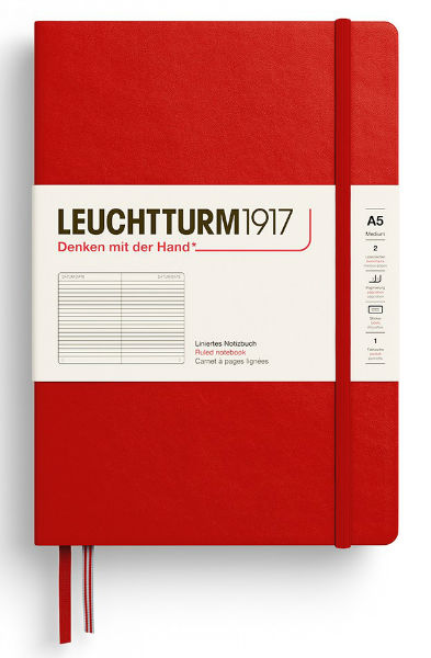 Image de  Carnet Leuchtturm rigide A5 ligné cherry 