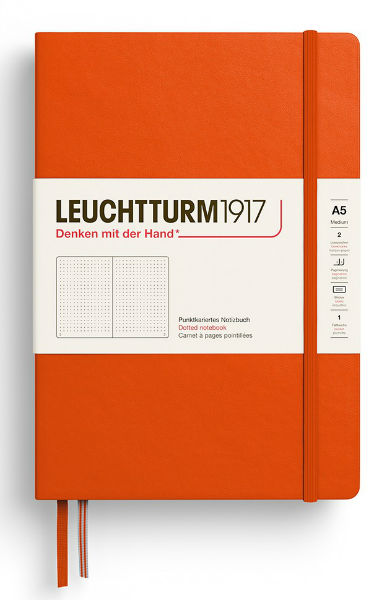 Image de  Carnet Leuchtturm rigide A5 pointillés pumpkin 