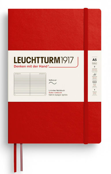 Image de  Carnet Leuchtturm souple A5 ligné cherry 