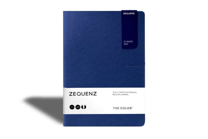 Ref. LMG360TCJA5LITEDNR, Carnet A5 Zequenz classic 360° ligné bleu foncé, Bleu, marque ZEQUENZ