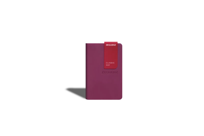 Ref. LMG360TCJA7BER, Carnet A7 Zequenz classic 360° ligné berry, Violet, marque ZEQUENZ