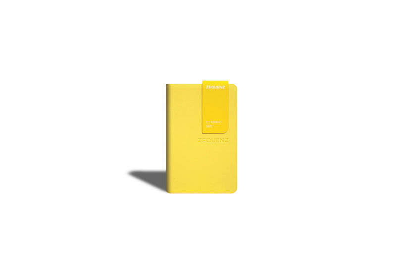 Ref. LMG360TCJA7MTR, Carnet A7 Zequenz classic 360° ligné moutarde, Jaune, marque ZEQUENZ