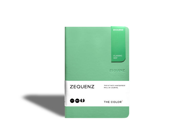 Ref. LMG360TCJB6LITEFND, Carnet B6 Zequenz classic 360° pointillés fougère, Vert, marque ZEQUENZ