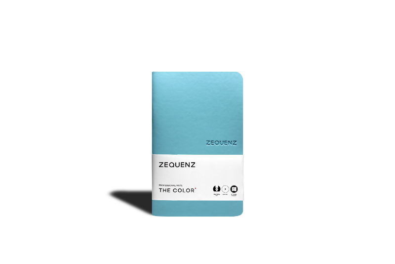 Ref. LMG360TCJNOTETQR, Carnet Zequenz Professional Note ligné turquoise, Bleu, marque ZEQUENZ